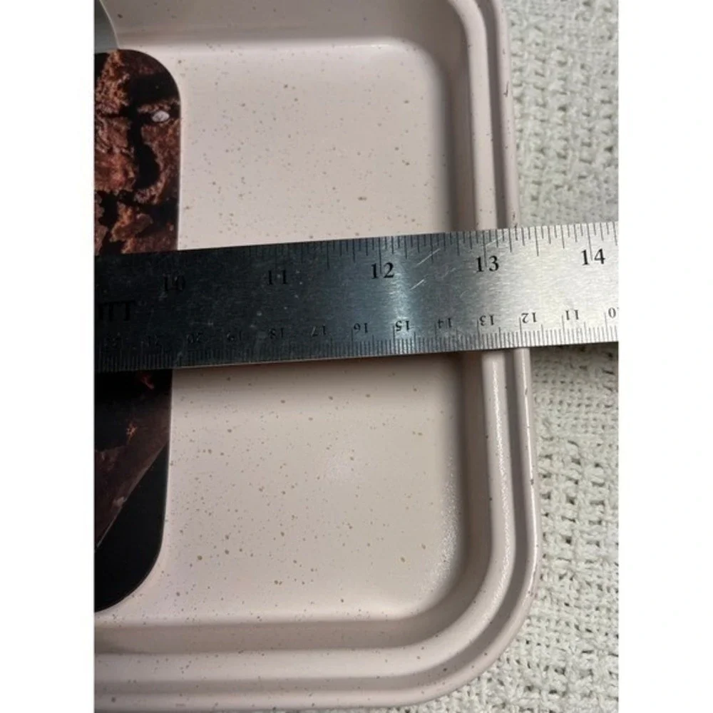 Master Class Brownie Pan 13 Inch Non Stick Heavy Gauge Steel‎ Pink Speckle